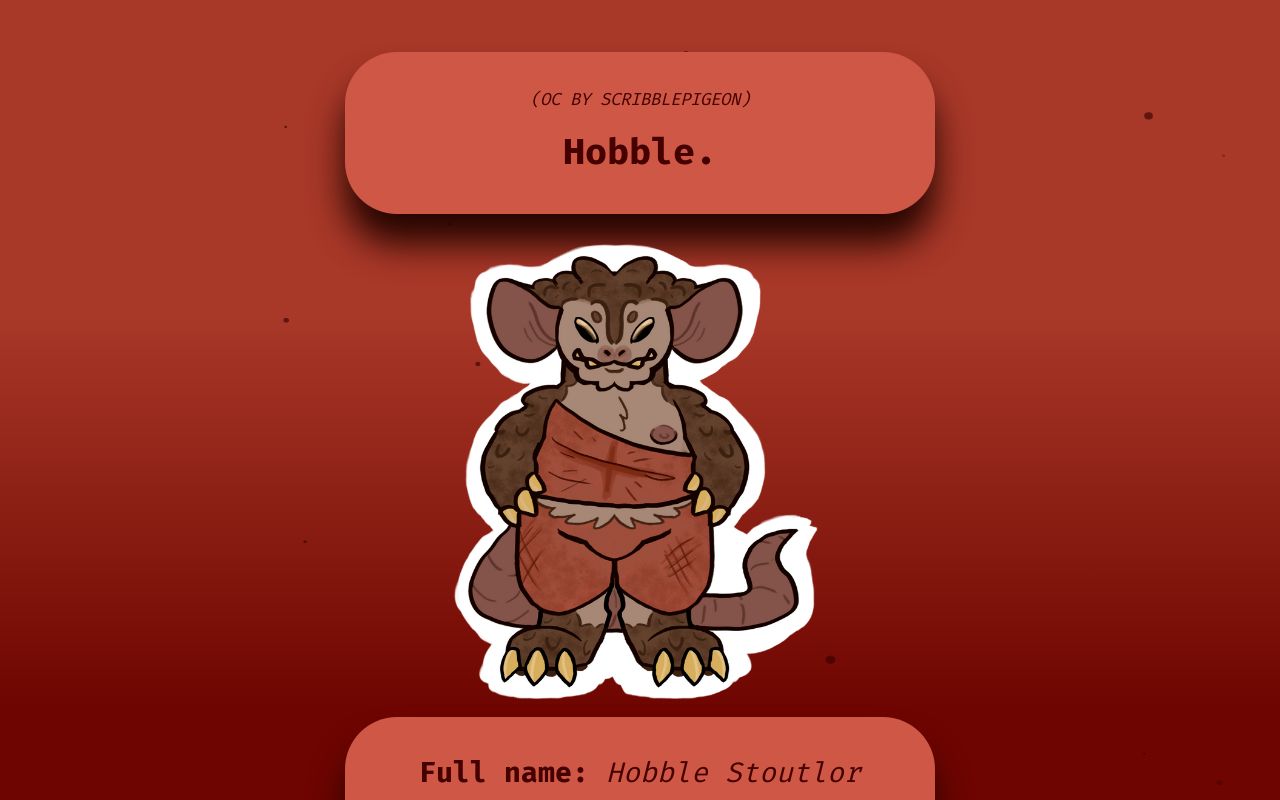 Carrd profile picture for @hobble